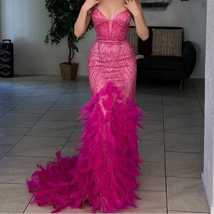 Hot pink Prom dress/ Fancy dress